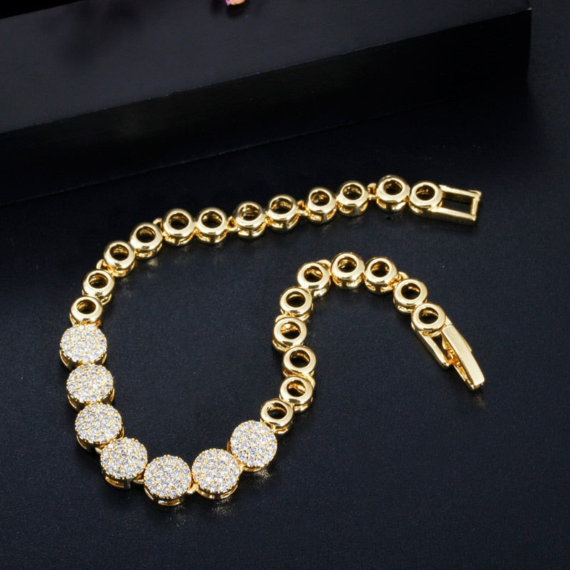 high quality cubic zircon necklace jewelry set
