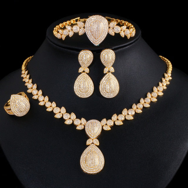 luxury african bridal wedding jewelry set 4 pcs set