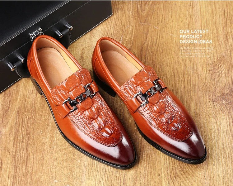 crocodile italian style business men oxford leather shoes