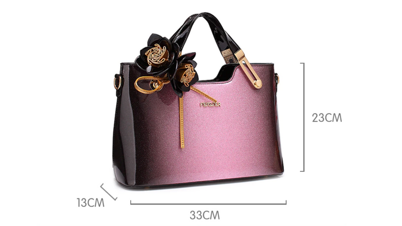 high quality patent leather designer women handbag