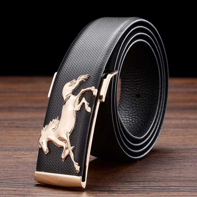 designer leather buckle fancy men belt