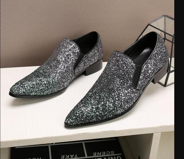 designer shoes luxury red glitter mens wedding party dress shoes flat genuine leather velvet smoking slipper mocassin homme