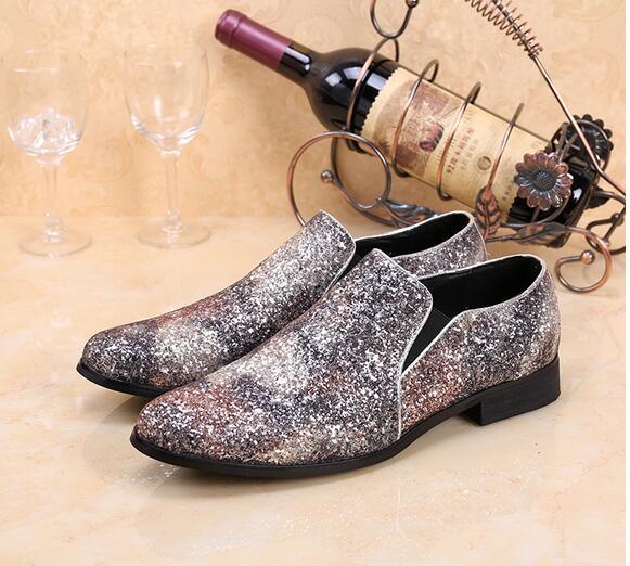 designer shoes luxury red glitter mens wedding party dress shoes flat genuine leather velvet smoking slipper mocassin homme