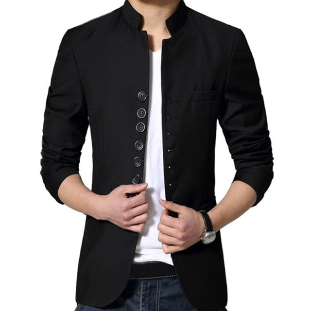 dragon embroidery men tunic suit