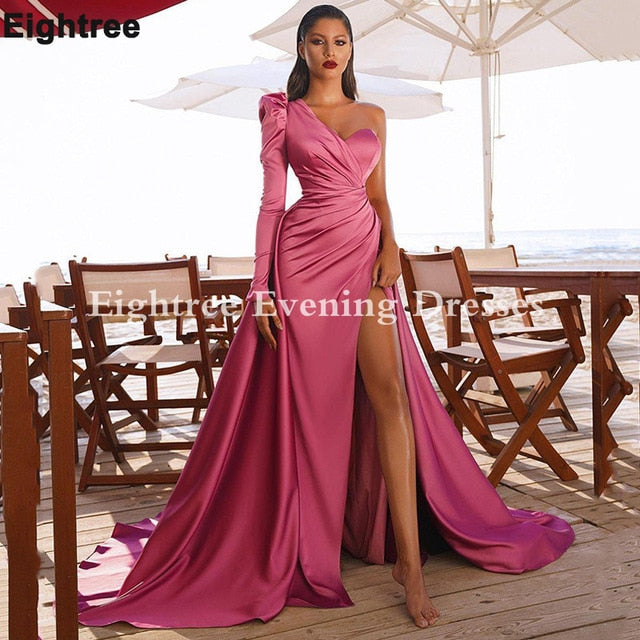 eightree mermaid side split prom dresses