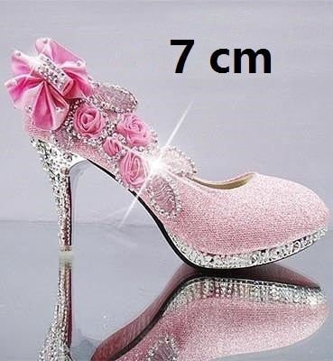 glitter gorgeous evening party crystal floral high heels