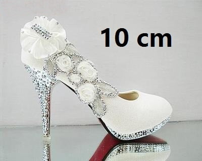 glitter gorgeous evening party crystal floral high heels