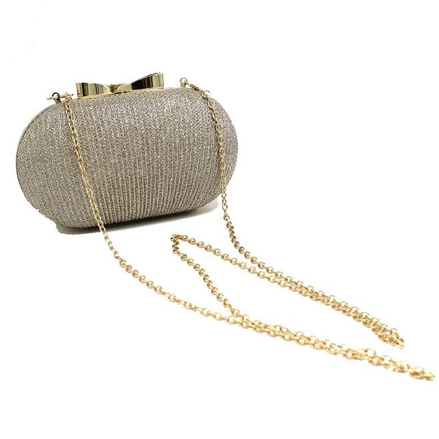 shiny evening clutch for women gold