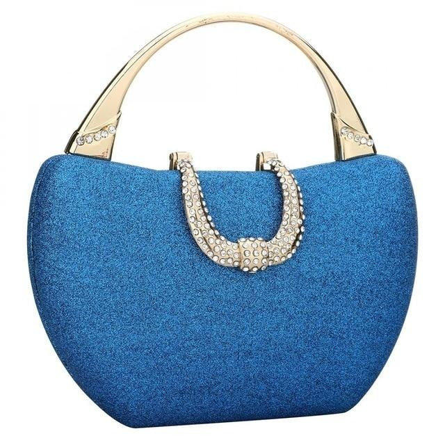 sparkling shoulder envelope party handbags blue
