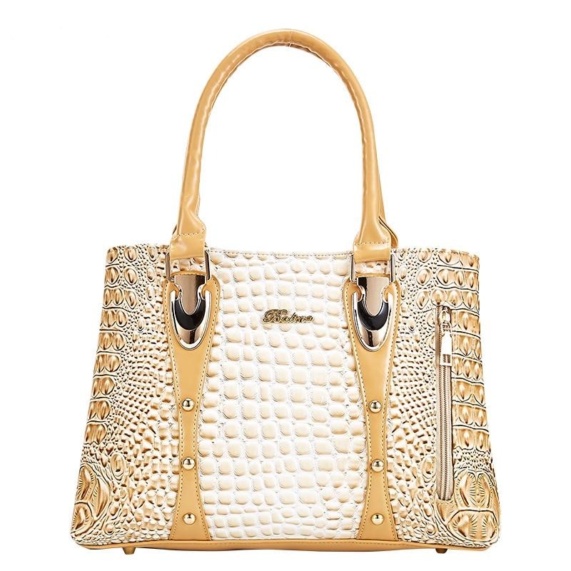 designer crocodile leather style luxury women handbag