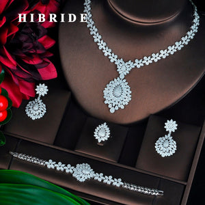 cubic zirconia luxury jewelry set