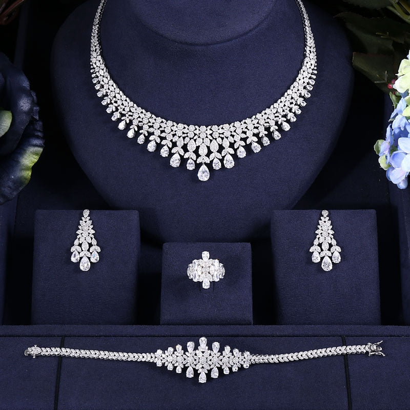 925 sterling bridal zirconia jewelry sets