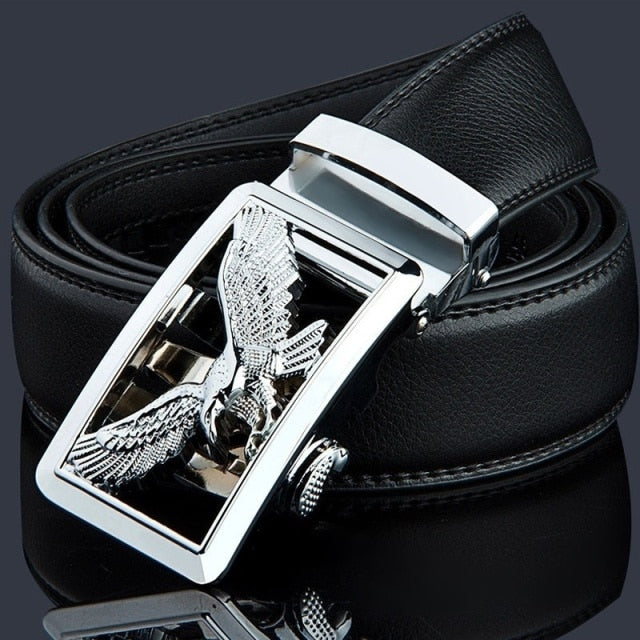 luxury eagle metal automatic buckle men waist belt