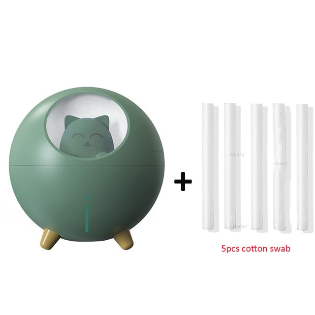 lovely pet air humidifier 220ml green and 5 filters