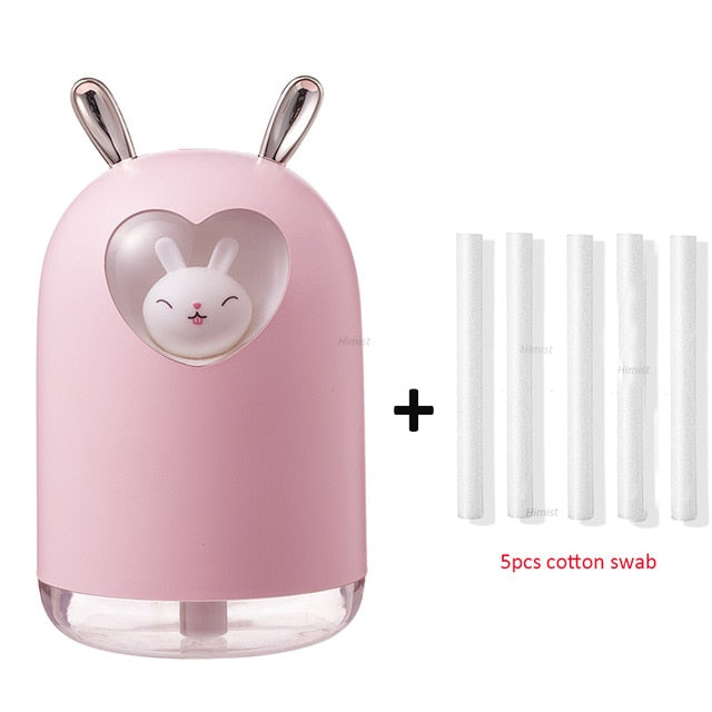 lovely rabbit air humidifier 300ml pink and 5 filters