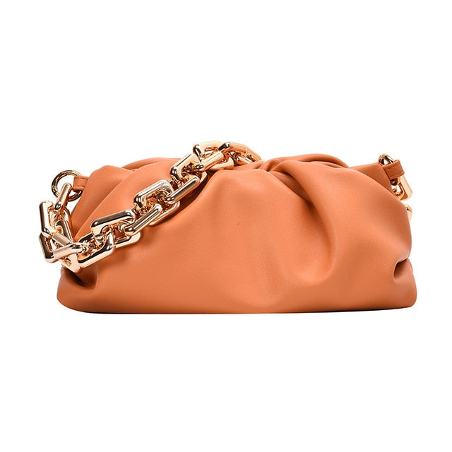 luxury day clutches hobos bag for women orange