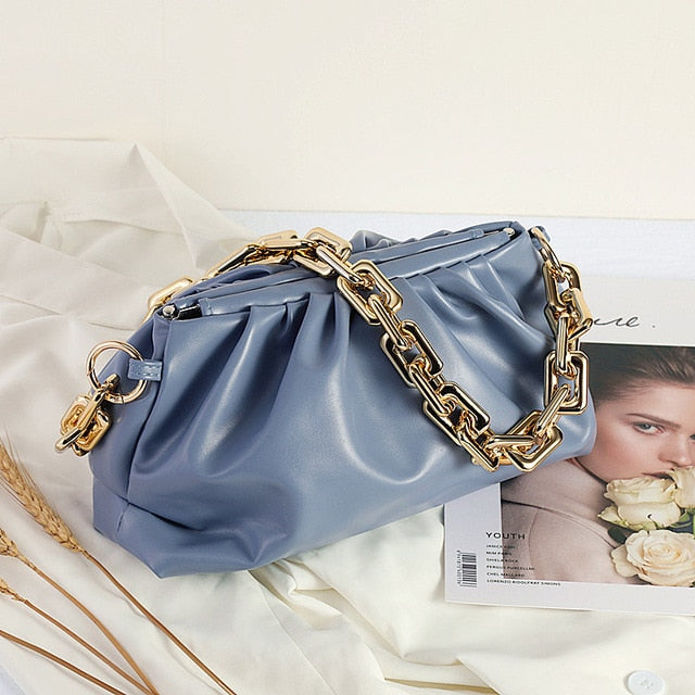 luxury day clutches hobos bag for women sky blue