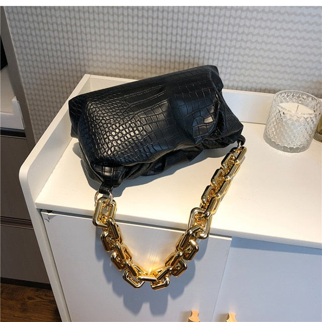 luxury day clutches hobos bag for women crocodile black