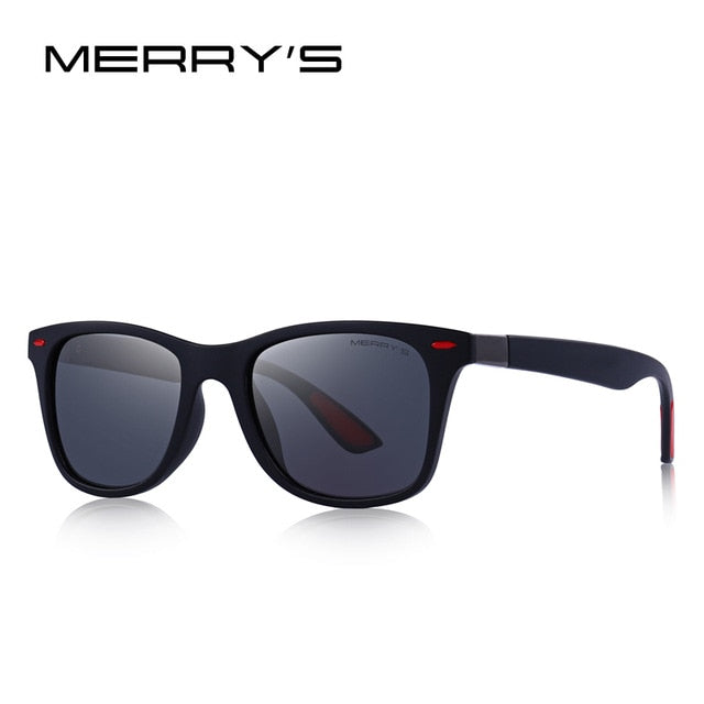 merrys design men classic retro rivet polarized sunglasses c03 black red