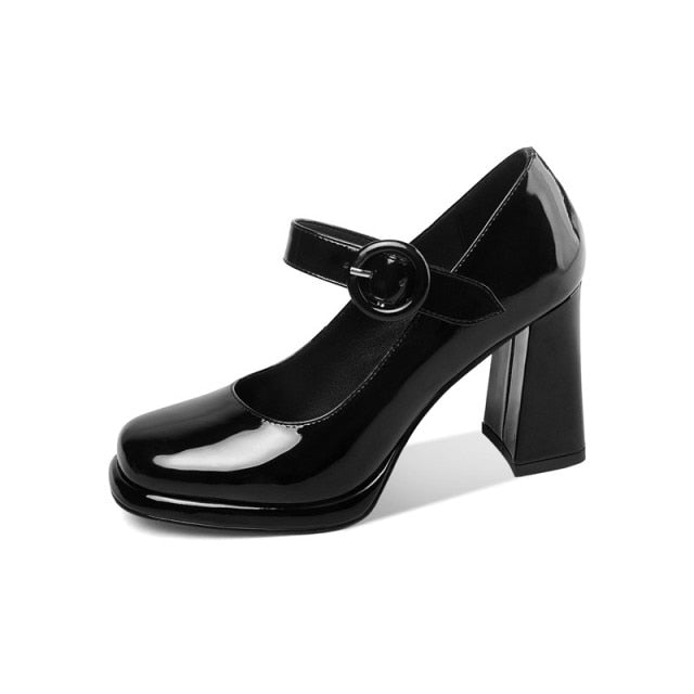 elegant square toe pumps high heels