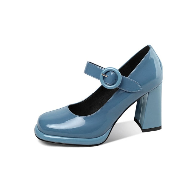 elegant square toe pumps high heels