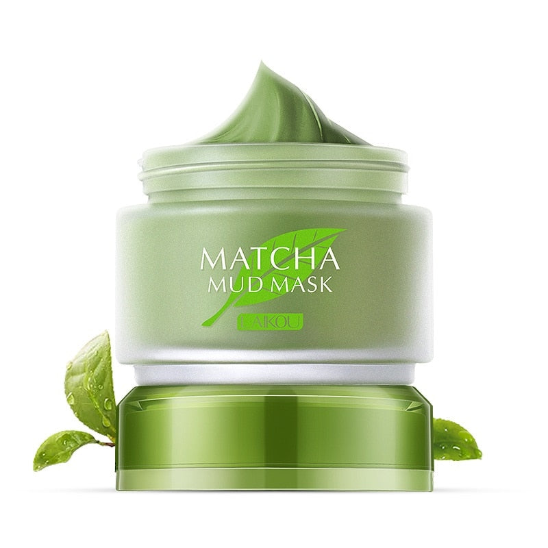 matcha mud whitening anti-aging moisturizing facial mask cream