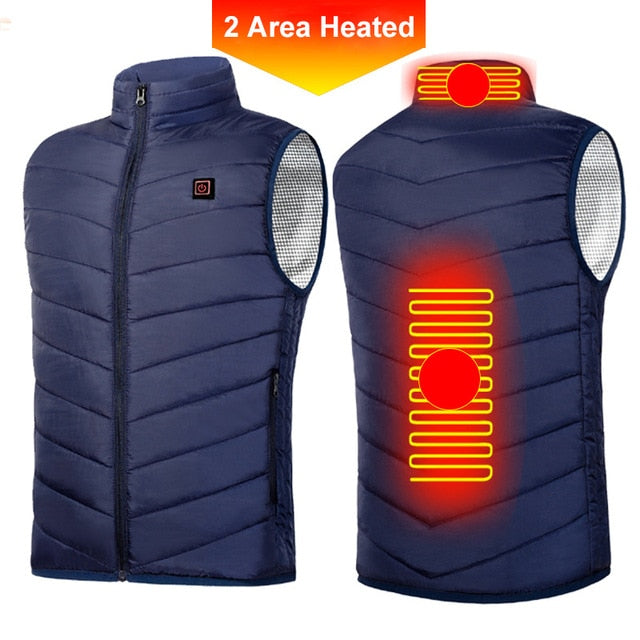 new 9 areas heated vest men women usb electric heating thermal jacket