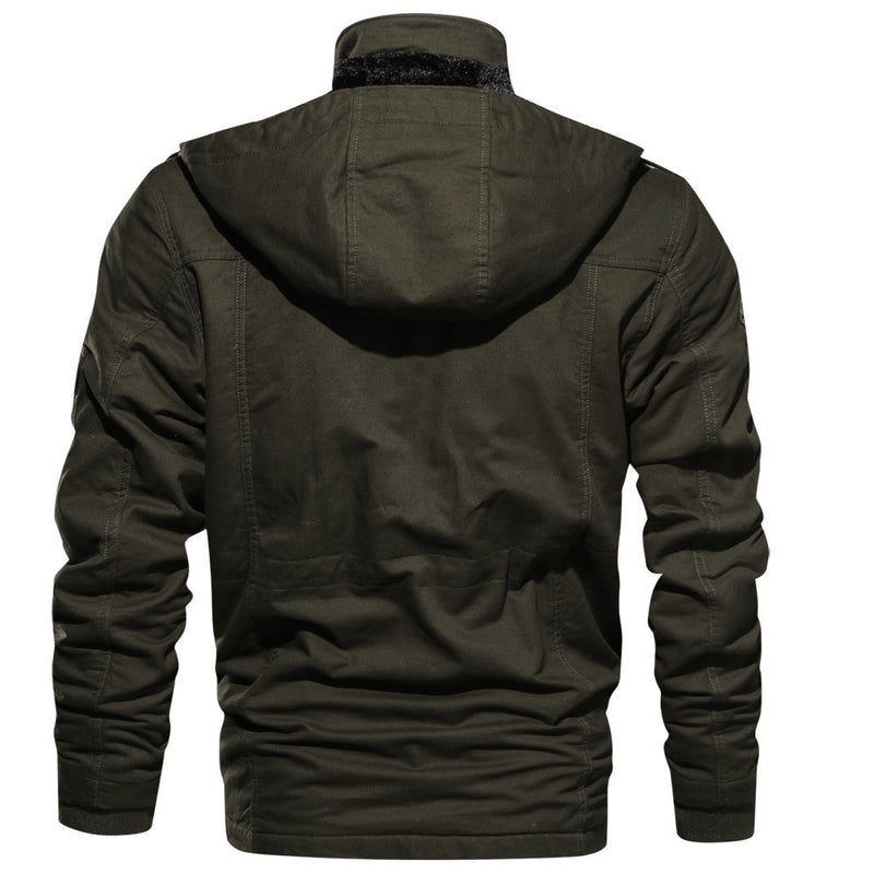 fur lined warm tooling army jacket