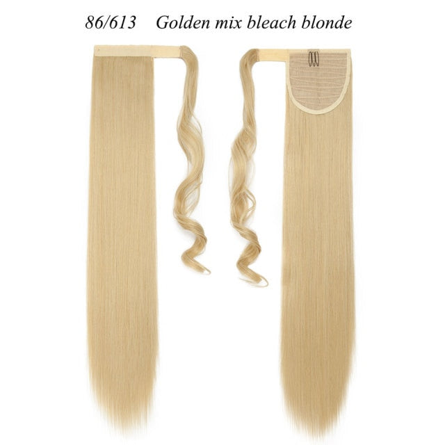 24'' long straight synthetic ponytail hair extensions 86-613 / 24inches