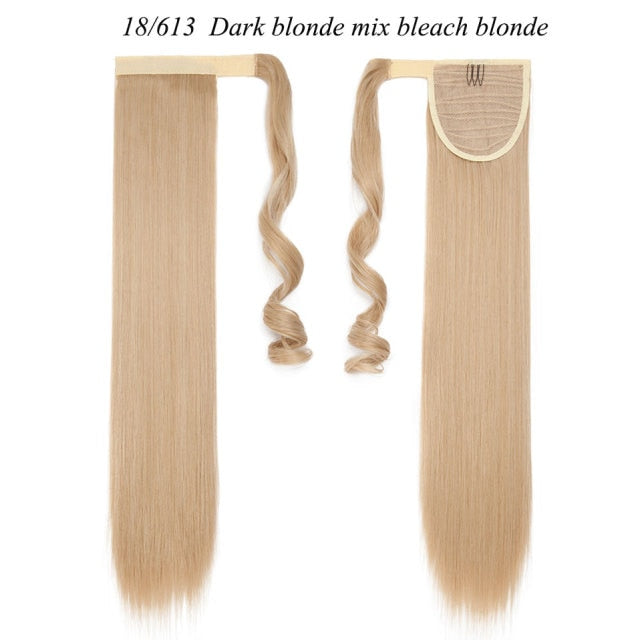 24'' long straight synthetic ponytail hair extensions 18-613 / 24inches