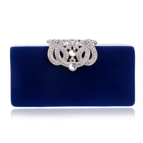 crown rhinestones evening purse ym1010blue