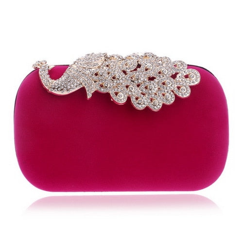 crown rhinestones evening purse ym1009rose