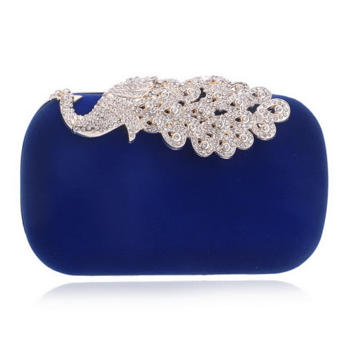 crown rhinestones evening purse ym1009blue