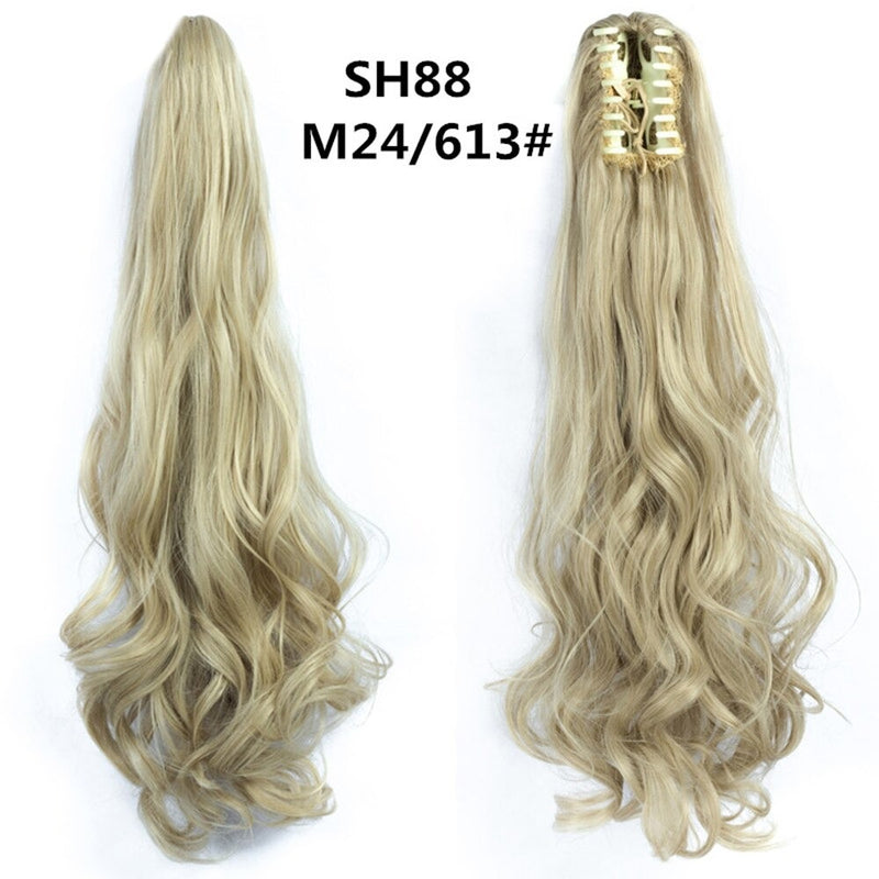 Synthetic Claw Jaw Clip On Ponytail Hair Extension