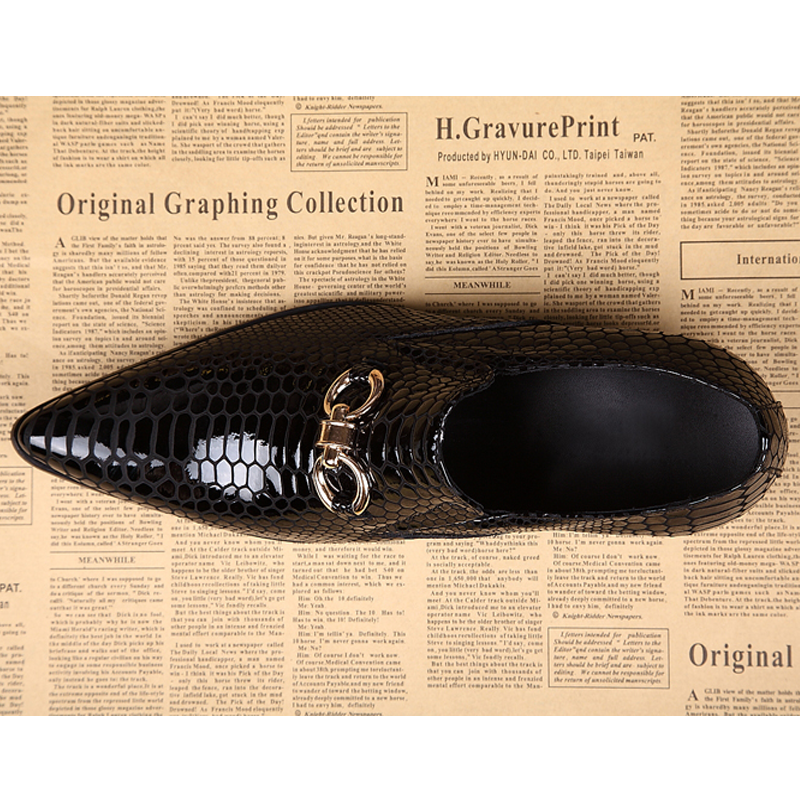 elegant pointed toe leather men shoes