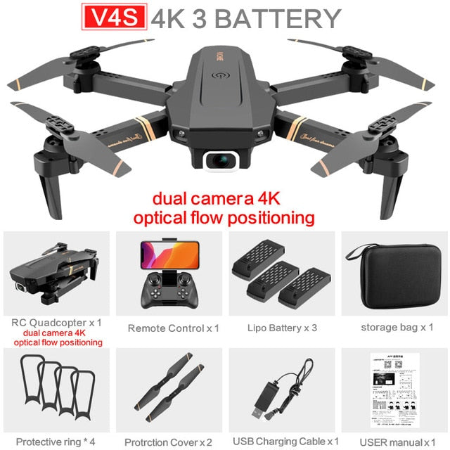 v4 rc drone 4k hd wide angle dual camera 1080p wifi 4k-dual camera-3b