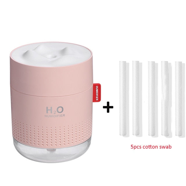 wireless air humidifier usb portable aroma diffuser 2000mah battery rechargeable 500ml pink 5 filter