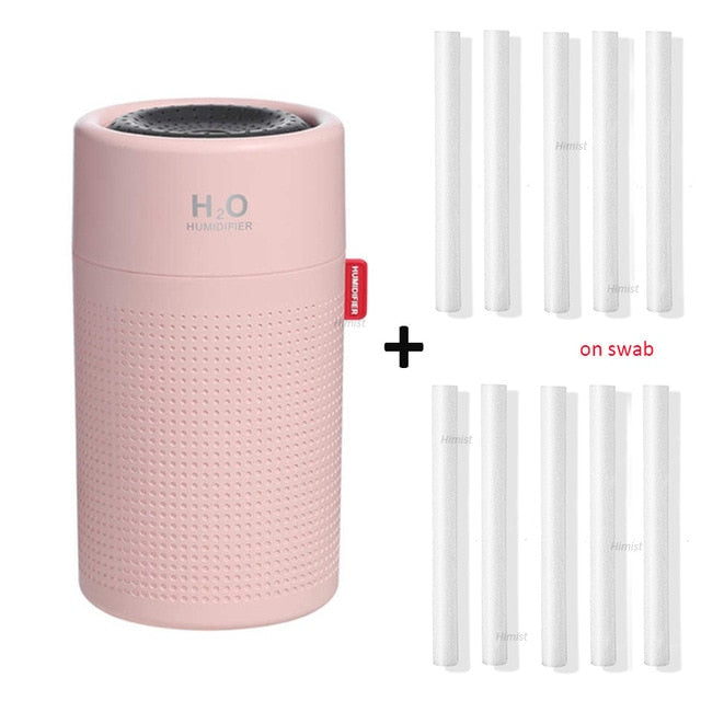 wireless air humidifier usb portable aroma diffuser 2000mah battery rechargeable 750ml pink 10 filter