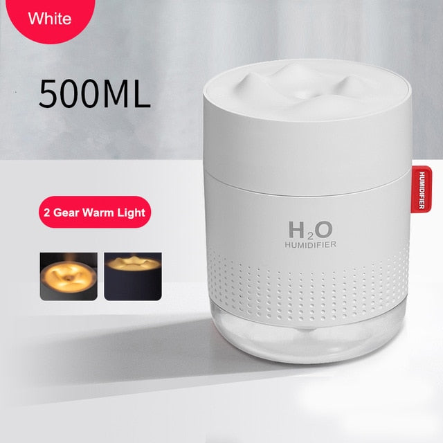 wireless air humidifier usb portable aroma diffuser 2000mah battery rechargeable 500ml white