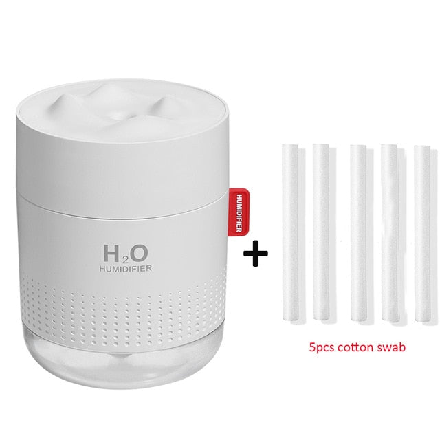 wireless air humidifier usb portable aroma diffuser 2000mah battery rechargeable 500ml white 5 filter