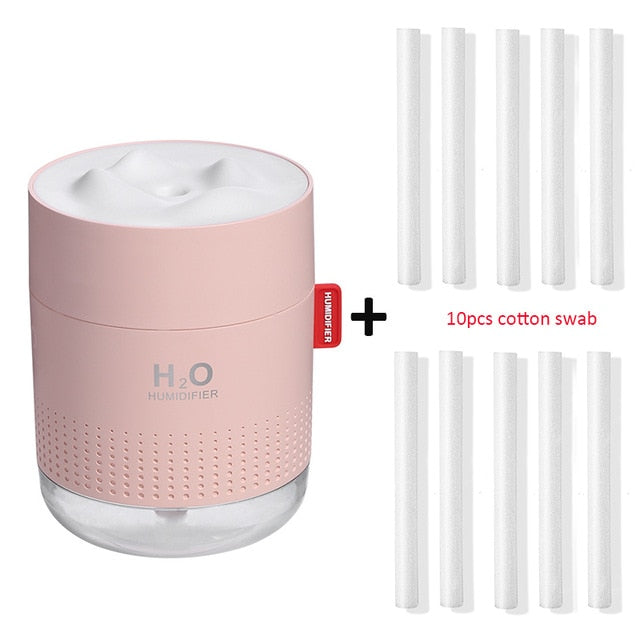 wireless air humidifier usb portable aroma diffuser 2000mah battery rechargeable 500ml pink 10 filter