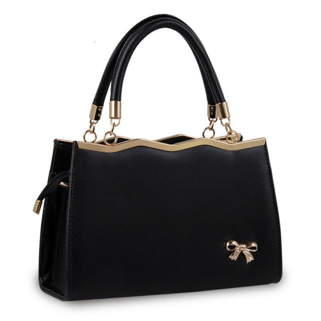 casual tote women pu leather handbags black 193 / 30x10x20 cm