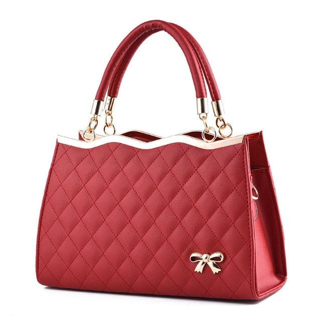 casual tote women pu leather handbags red 350850 / 30x10x20 cm
