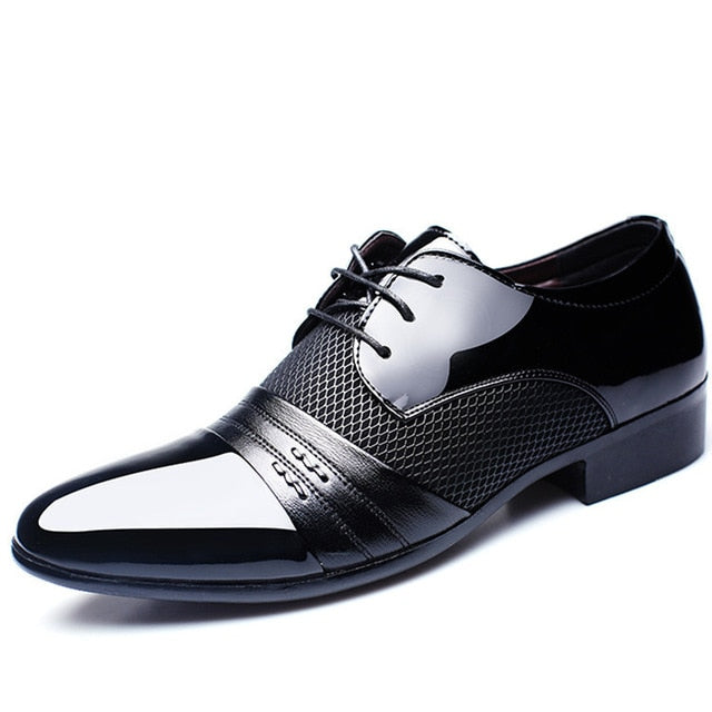 men leather dress shoes breathable