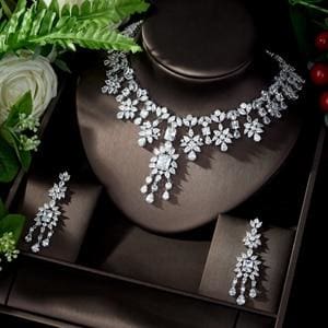 aaa cubic zirconia elegant jewelry sets white