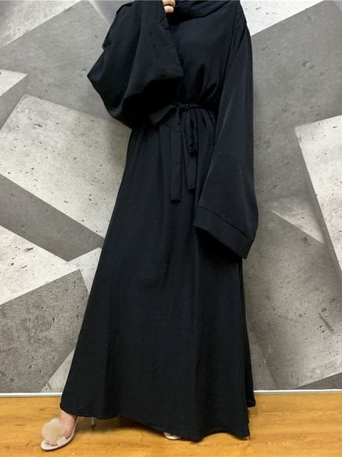 Abaya Muslim Fashion Islamic Clothing Women Maxi Dresses Black / L HIJAB & BURKA