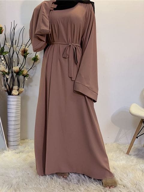 Abaya Muslim Fashion Islamic Clothing Women Maxi Dresses Pink / S HIJAB & BURKA