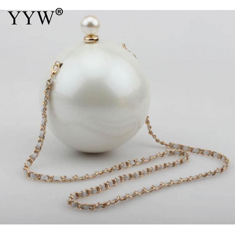 ABS Round Ball Shoulder Evening Clutch Purse HANDBAGS