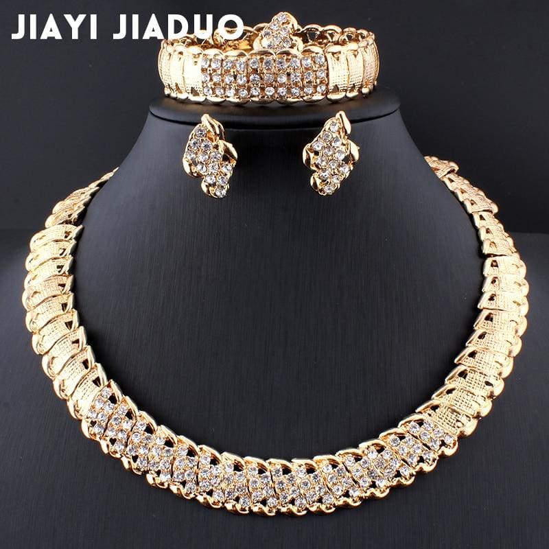 african wedding bridal necklace dubai gold color jewelry sets