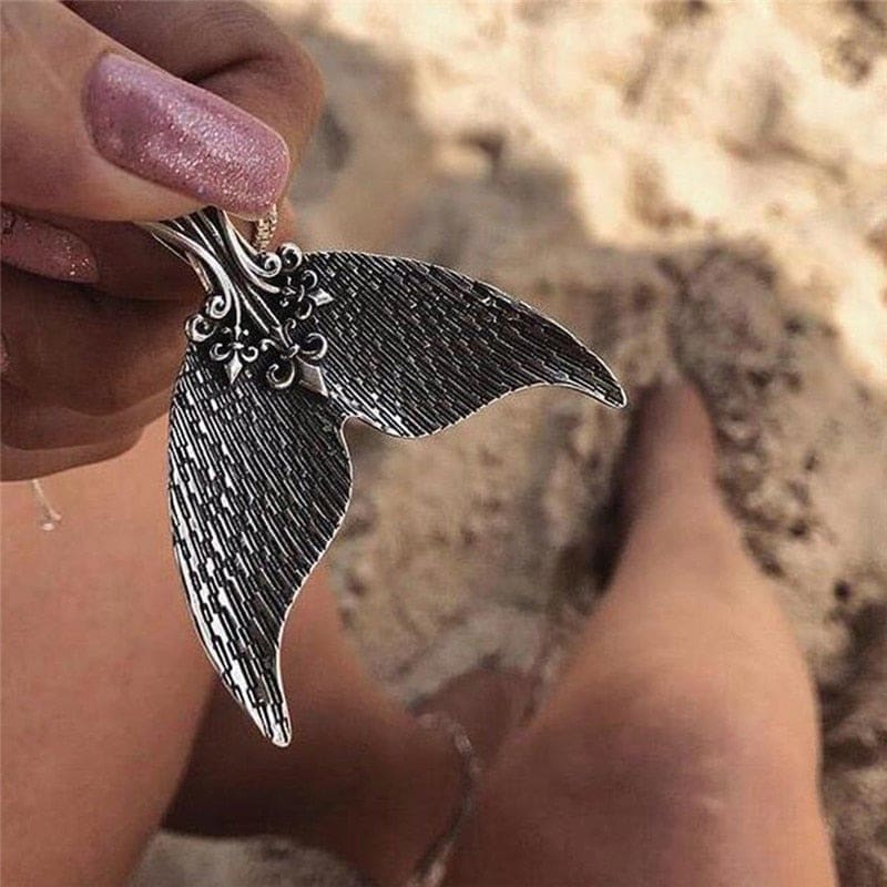 attractive mystical mermaid pendant antique necklace